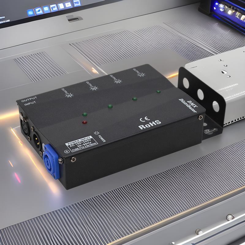 Cross-over DMX512 lighting amplifier distributor wedding stage performance signal transmission photoelectric isolation amplifier