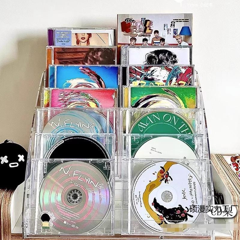 亚克力碟片展示架专辑cd光盘展示柜cd收纳杂志收纳架周杰伦cd专辑|undefined