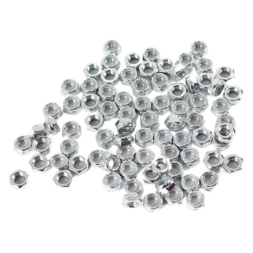 Professional Skateboard Side Nut British M8 Bridge End Lock Wheel Nut Double Rocker Bracket Screw Hardware Nylon Cap on Both Sides