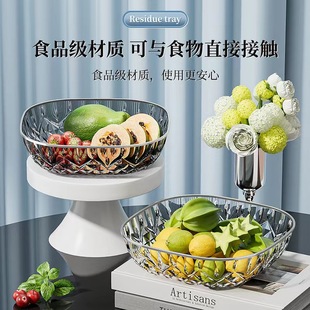 New high-grade fruit plate snack plate household kitchen square PET candy plate laser LOGO