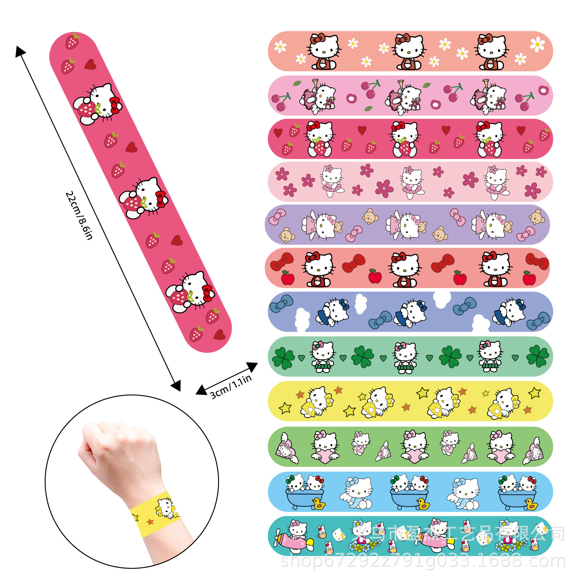 Nueva pulsera transfronteriza de anillo de palmaditas de dibujos animados ktcat tema de fiesta correa de muñeca de decoración