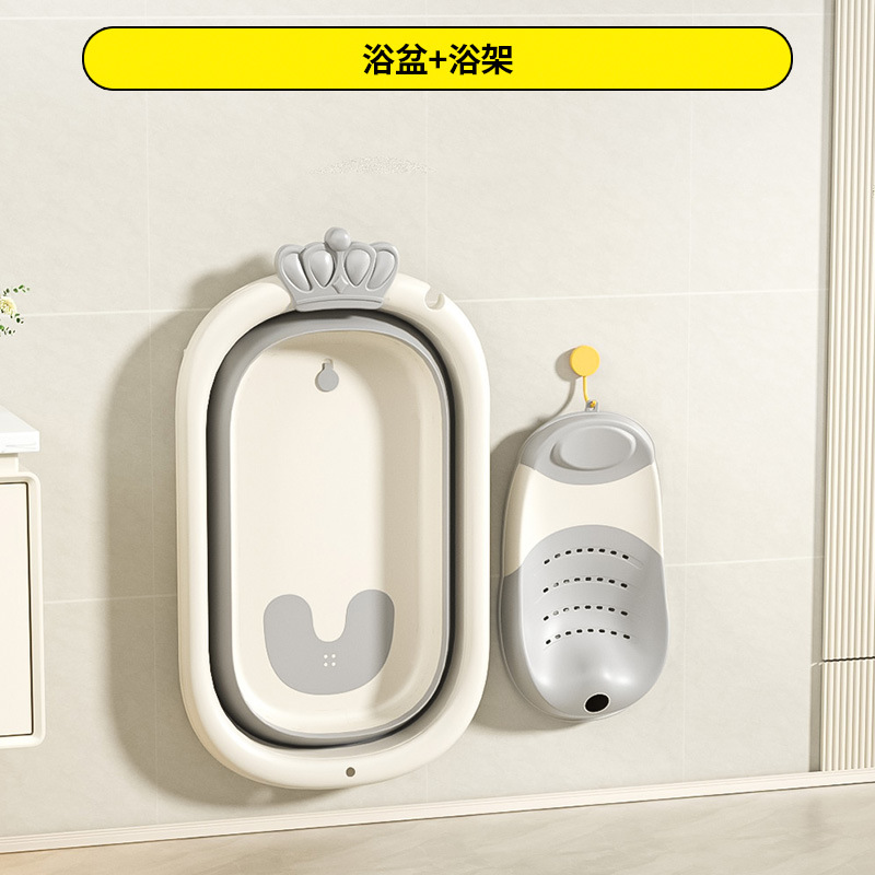 Non-thermal bathtub + curved bath rack