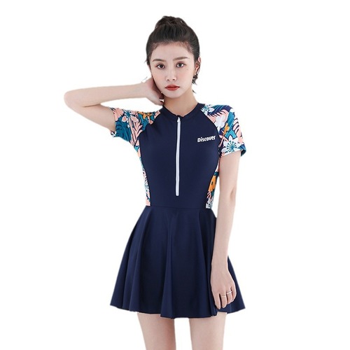 You swimsuit women's summer conservative belly-covering one-piece swimsuit  new seaside large size slim sexy swimsuit