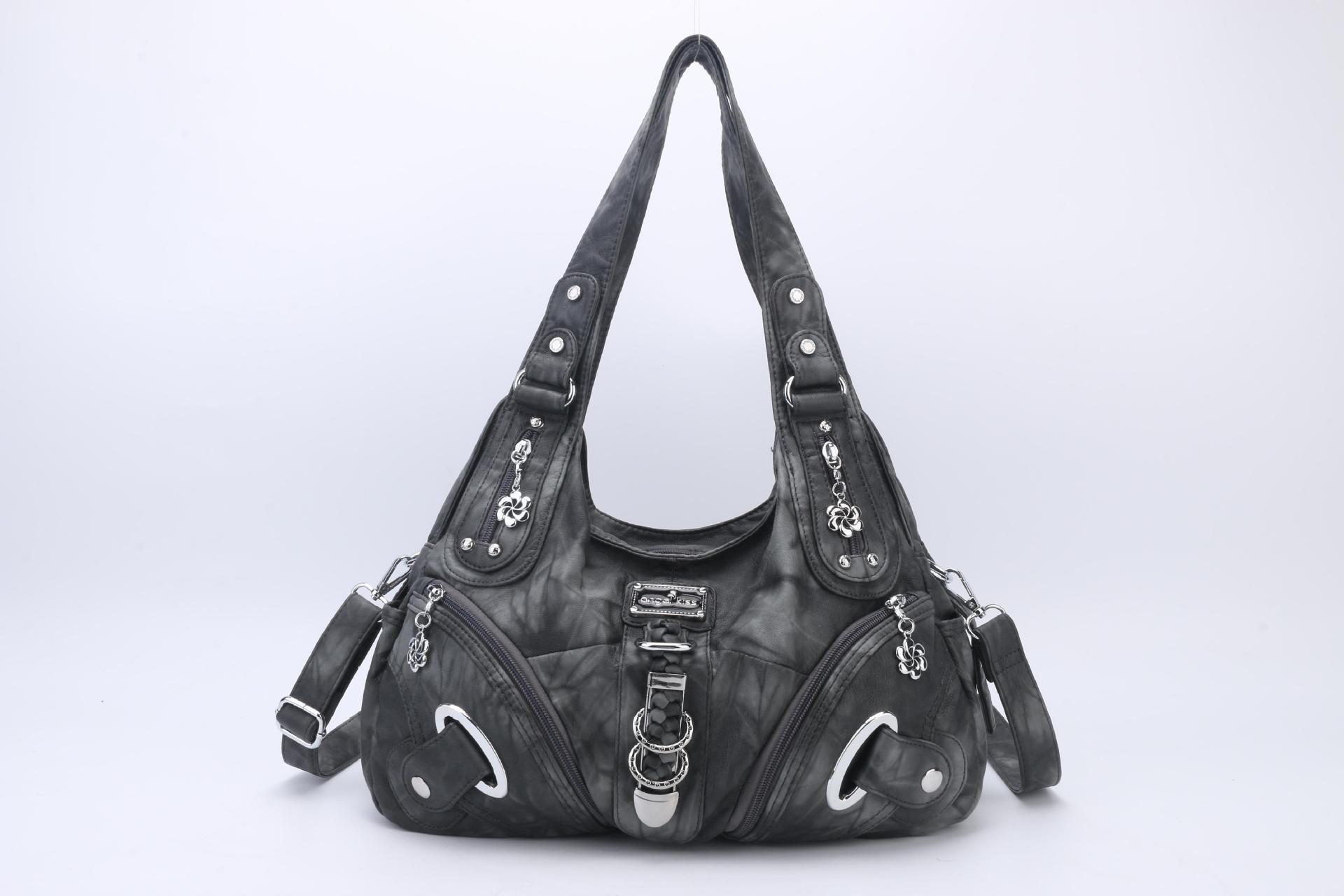 Bolso de hombro de mujer, gran capacidad, estilo europeo y americano, mensajero portátil, al por mayor