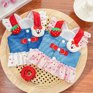 Original Chest Strap Pet Dog Cat Clothes Teddy Bitter Bear Fadou Schnery Dog Cat dress Dog Supplies