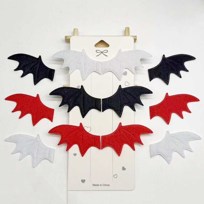 Felt cloth devil horn wings diy handmade Halloween vampire hairpin clothes hat decoration accessories wholesale Felt cloth devil horn wings diy handmade Halloween vampire hairpin clothes hat decoration accessories wholesale