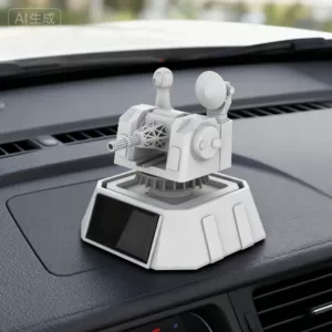 2026 New Model Car Center Console Ornament Military Technology Creative Car Rotating Model Solar-Powered Anti-Missile Cannon Aromatherapy