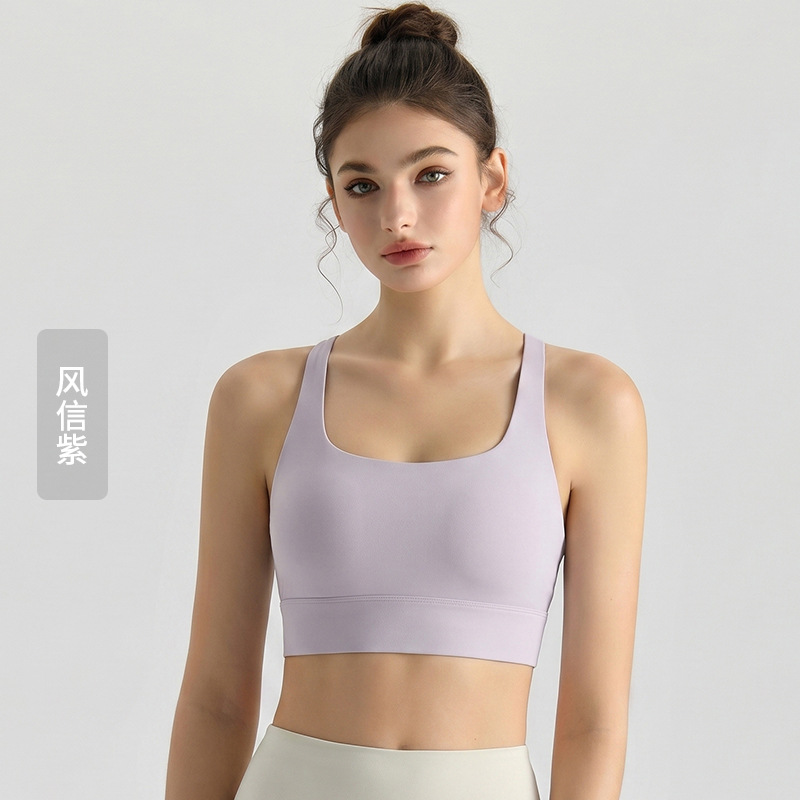 Nuevo sujetador deportivo de Weiman, top de yoga transpirable sin broches para verano, sujetador deportivo con espalda hermosa y tiras cruzadas huecas