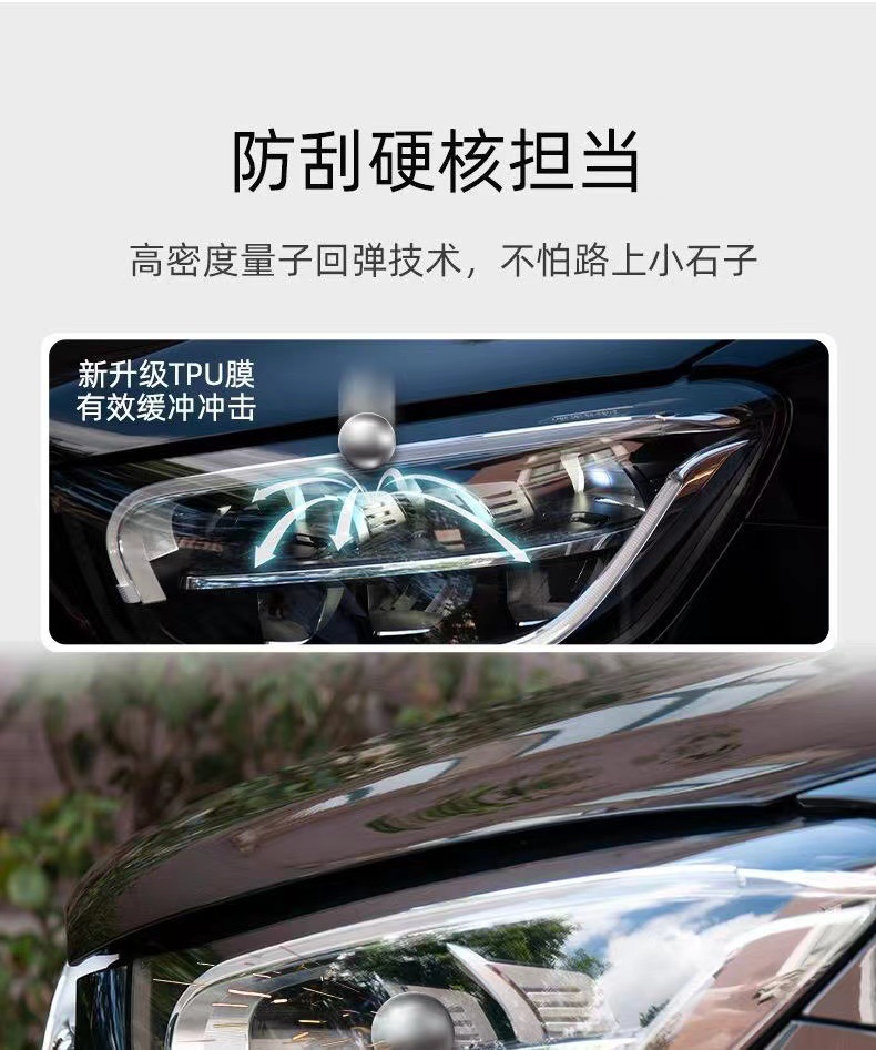Suitable for Mercedes-Benz S-Class TPU Transparent Headlight Film Special Car Maybach Headlight Film S480 Light Control Color Changing Tail Light Film