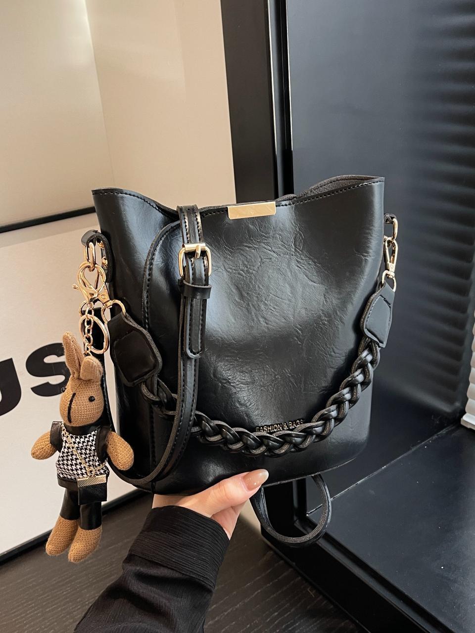 Cross-border retro nicho bolso de cubo para mujeres 2025 nuevo tipo de mochila casual de moda textura versátil bolso de hombro portátil