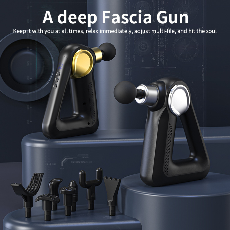 Factory direct supply of new triangular fascia gun electric household muscle relaxation massage gun physiotherapy massage instrument cross-border