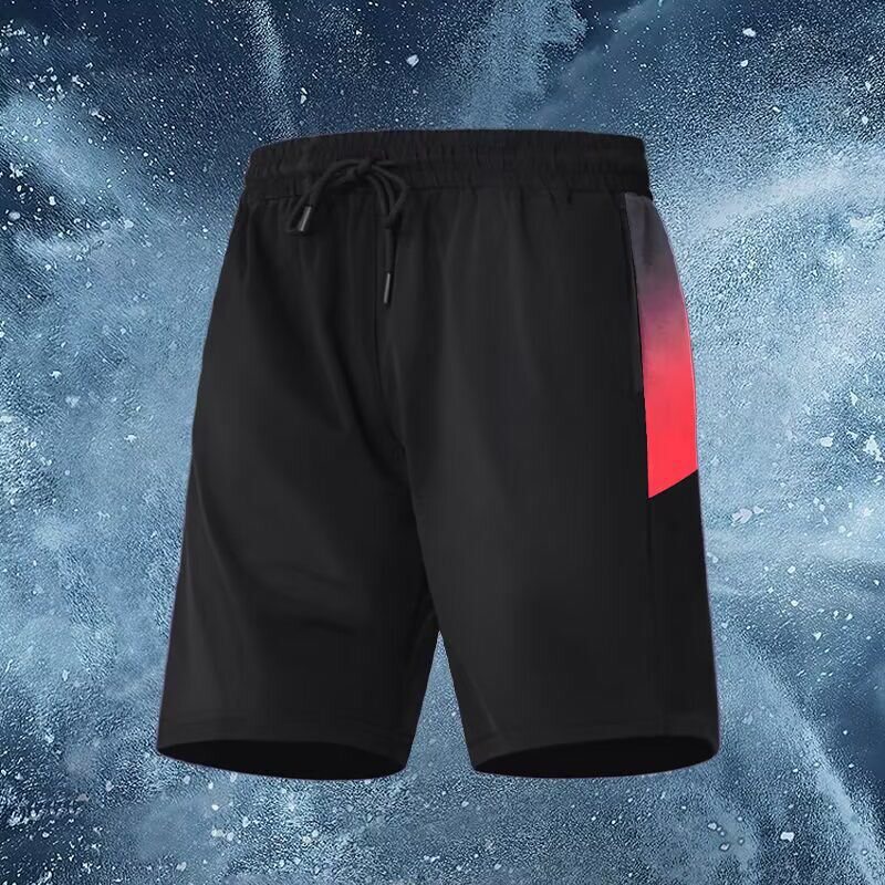 Trajes deportivos para hombres hielo veloz ropa seca camiseta de fitness correr mangas cortas pantalones cortos trajes de entrenamiento fábrica transfronteriza al por mayor