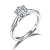 Elite wedding ring for beloved, classic jewelry, one carat, wholesale