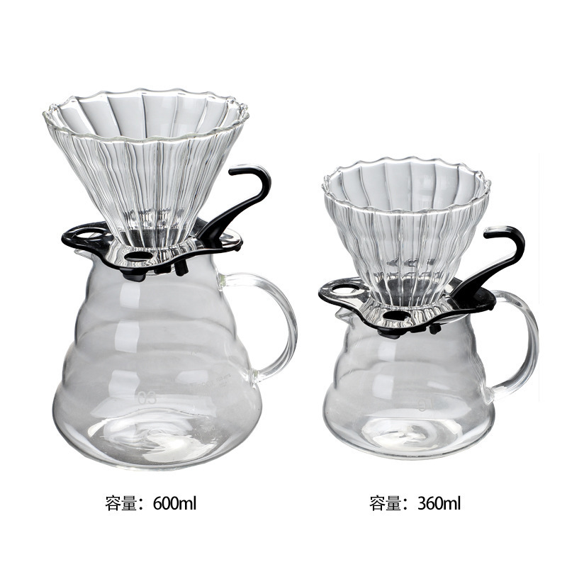 Wholesale Household Heat-Resistant Glass Coffee Sharing Pot Hand-Brewed Coffee Pot Set Nordic Style Mocha Cloud Utensils Wholesale Household Heat-Resistant Glass Coffee Sharing Pot Hand-Brewed Coffee Pot Set Nordic Style Mocha Cloud Utensils