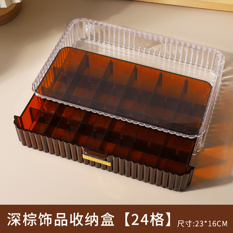 INS estilo caja de almacenamiento de acrílico cajón de escritorio herramientas de organización rejilla de uñas tienda de joyería especial de alta gama 7 colores