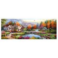 5D一件代发钻石画新款风景客厅满钻装饰画贴钻十字绣花草钻石画