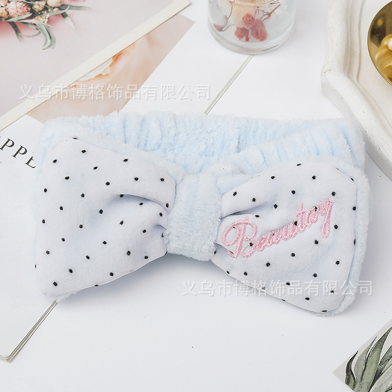 INS moda estilo coreano lavado de cara banda de pelo de felpa linda chica arco diadema maquillaje headwear suministro