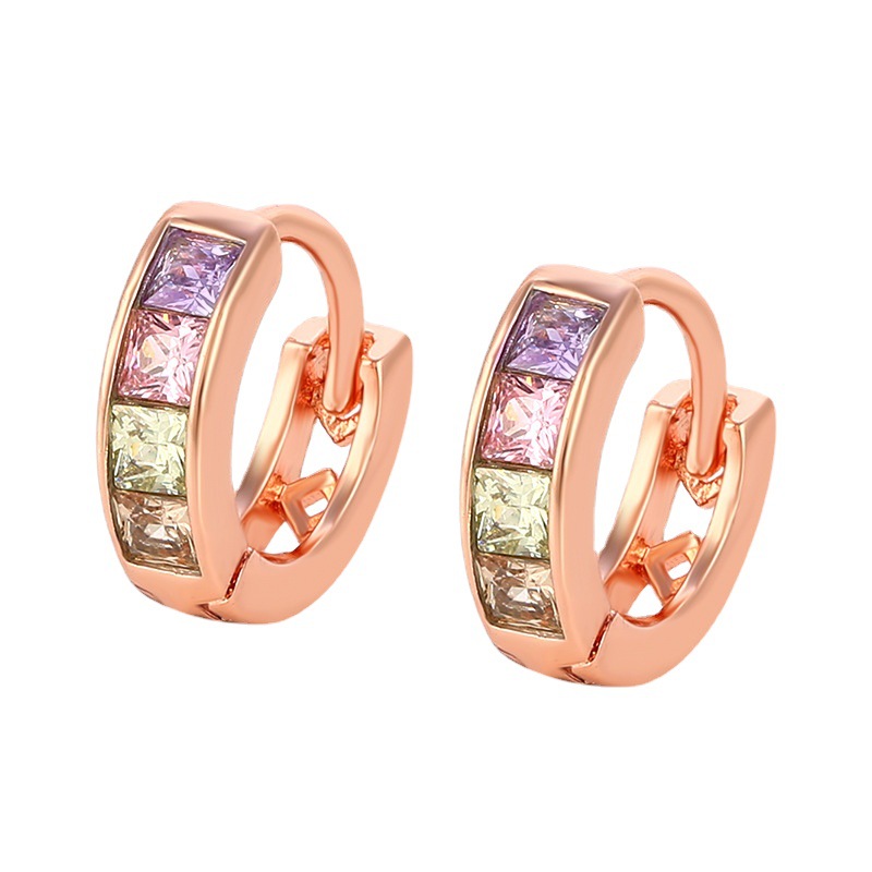 Joyería de Xuking chapado en oro rosa brillante personalidad oído anillo oído hebilla japonés y coreano pendientes de moda pendientes de alto grado al por mayor
