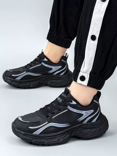 New dad shoes, a couple's style, leather upper, outdoor sports shoes, ultra-lightweight, thick sole, fashionable and versatile, available for both men and women, drop shipping available