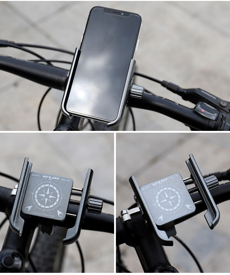 Alumīnija sakausējuma liešanas turētājs, akumulatora velosipēds, elektriskais motocikls, velosipēda braukšanas tālruņa turētājs P40_voghion.com