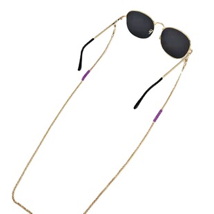 Cross-Border fashion jewelry color jade round beads glasses chain female sun glasses chain manufacturers direct supply glasses chain