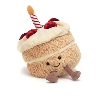 10in Birthday Cake Plush Cute Smile Cake Pillow Stuffed Animal