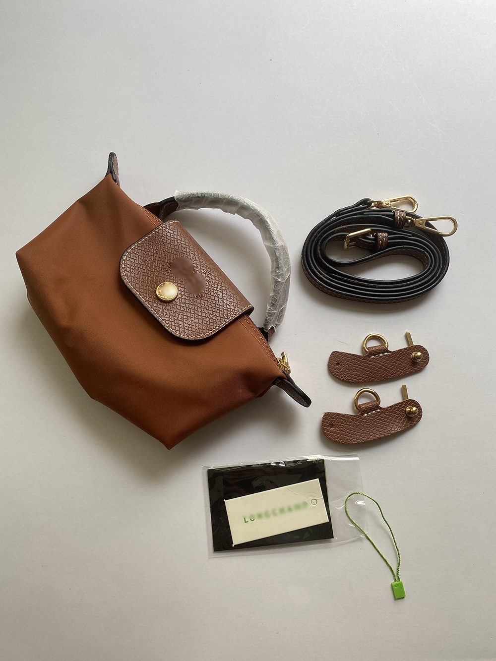 Cognac color (comes with shoulder strap)