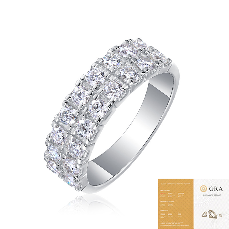 18 diamantes moissanita (incluido el certificado GRA)