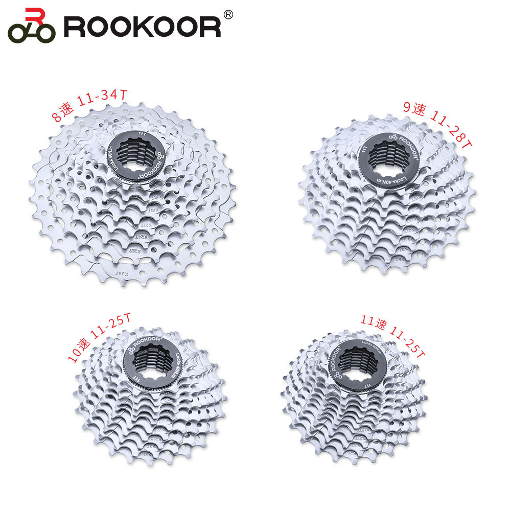 Rookoor 8/9/10/11 Cassette free wheel silvery Bicycle spare parts One piece On behalf of gear wholesale