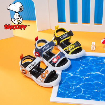 wholesale Snoopy Sandals 2021 summer new pattern Boy Casual shoes baby ventilation Beach shoes Velcro Children's shoes