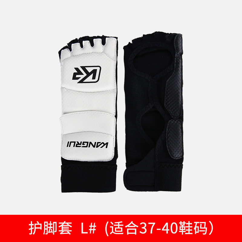 Transfronterizo kangrui taekwondo guantes pie protector resistente al desgaste lucha boxeo pie protector fabricante