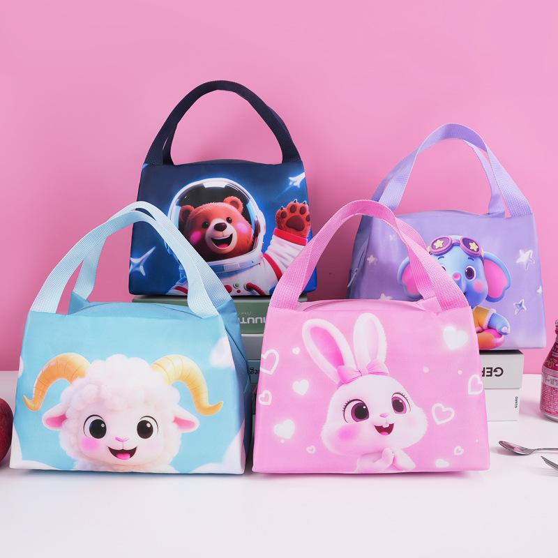 New Trendy and Cute Insulated Bag Portable Lunch Box Bag for Primary School Students and Children with Lunch Bag Lunch Box Lunch Box
