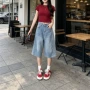 七分夏季大码宽松牛仔裤