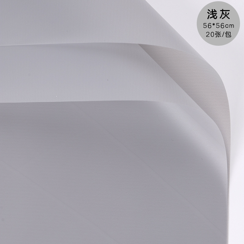 Papel de envolver regalo de alta calidad, papel mate de color sólido, papel liso coreano, ramo impermeable al por mayor, papel de envolver floral