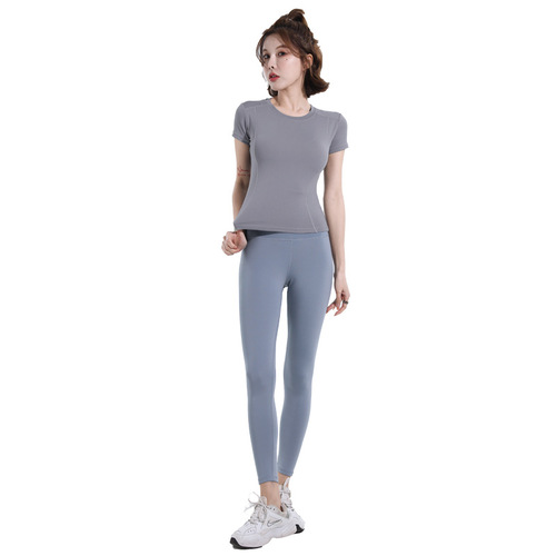 lulu yoga wear women's sports fitness wear tights running breathable sweat-absorbent quick-drying clothes slimming yoga suit women