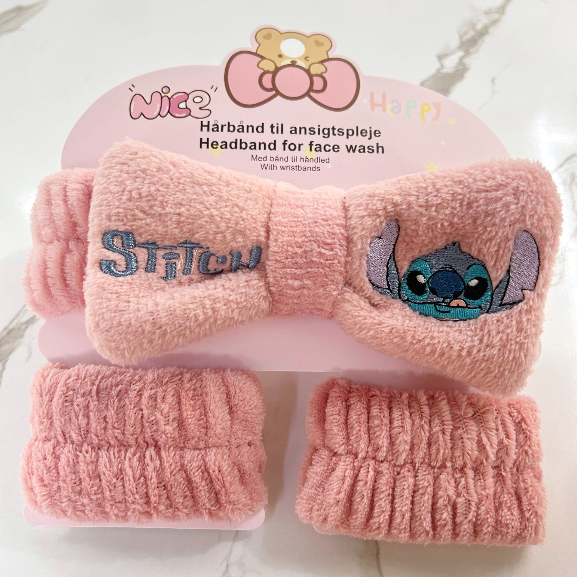 Banda de cabello de moda con tarjeta de papel dulce decoración de animales pequeños de peluche de lavado banda de cabello de dibujos animados correa de muñeca tridimensional