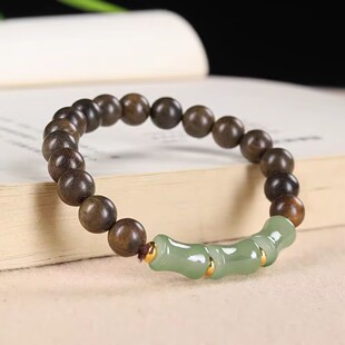 Ins New Chinese Bamboo Imitation Ailwood Bracelet Men's and Women's Niche Vintage Bracelet New Arrival Bracelet