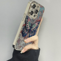 油絵の蝶はリンゴの16promaxを適用します。