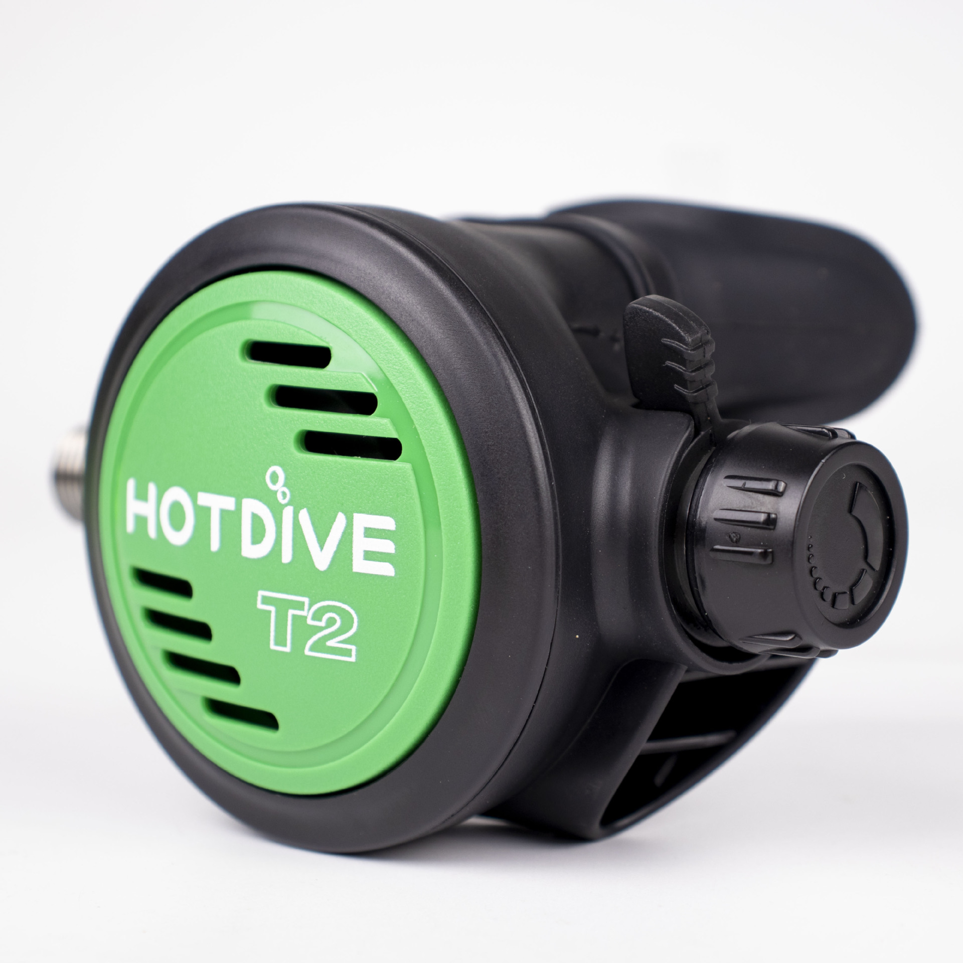 HOTDIVE regulador de descompresión de oxígeno puro equilibrio tipo pistón adaptado al oxígeno 100% con tubo verde de 1 m con medidor