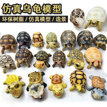 爬虫乌龟 陆龟 动物模型 红腿 苏卡达 陆龟饲养箱摆设造景 树脂