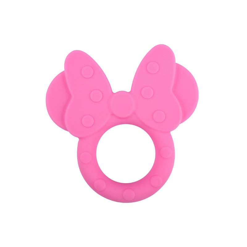 Amazon nueva historieta Minnie molar de silicona teether juguete bebé creativo teether stick suministros maternos e infantiles