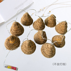 手工编织麻绳装饰灯串灯罩民宿质朴复古空间装饰灯罩创意空中吊饰