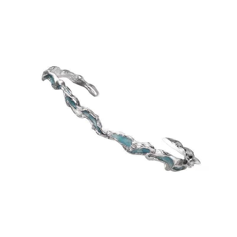 Bracciale a onde blu da donna gioiello da mano elegante e chic_voghion.com