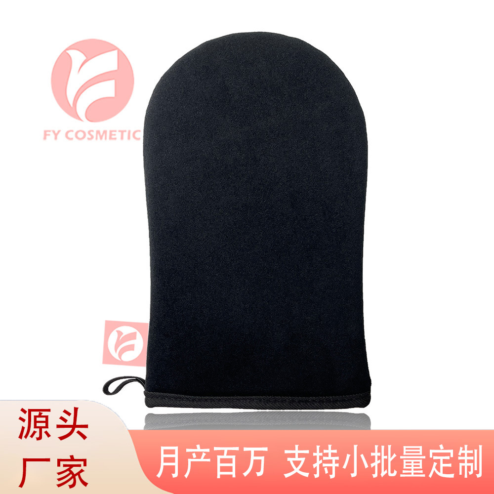 Cross-border Amazon Explosions Washable Black Gloves Sponge Flocking Gloves self tan mitt