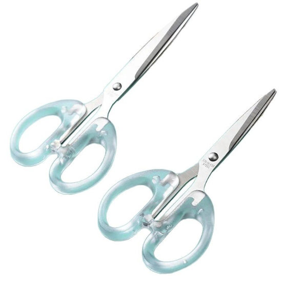 Ins Transparent Frosted Portable Scissors Special Scissors for Student Girl's Heart Bangs Household Multifunctional Hand-cut Scissors