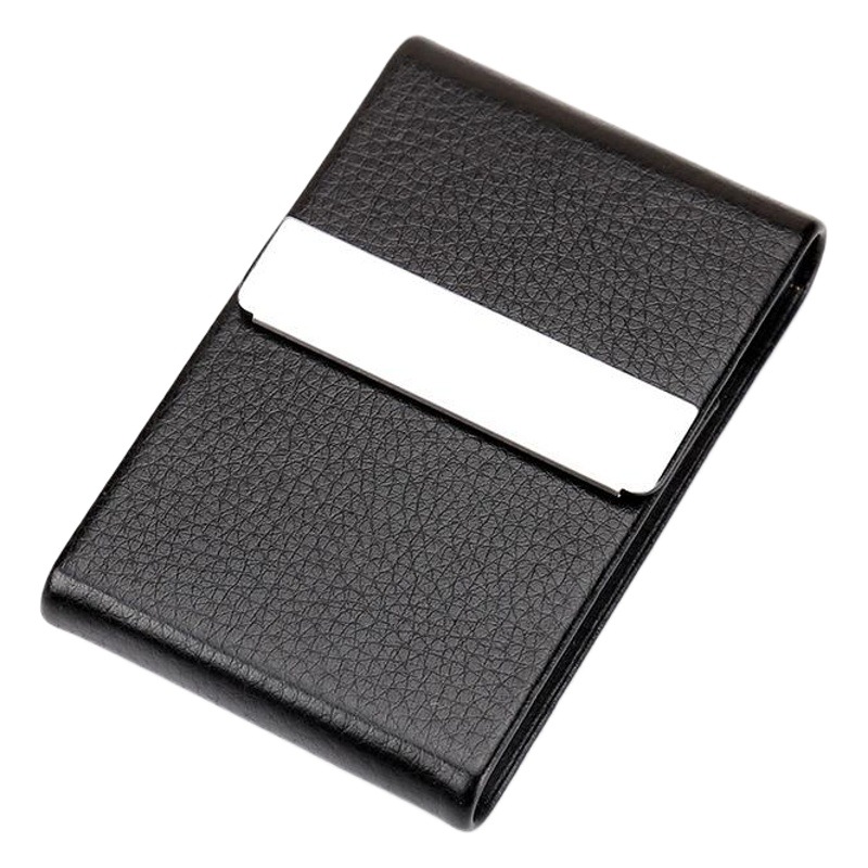 Caja de tarjeta de visita al por mayor 055 # Flip titular de tarjeta de visita de acero inoxidable logotipo personalizado