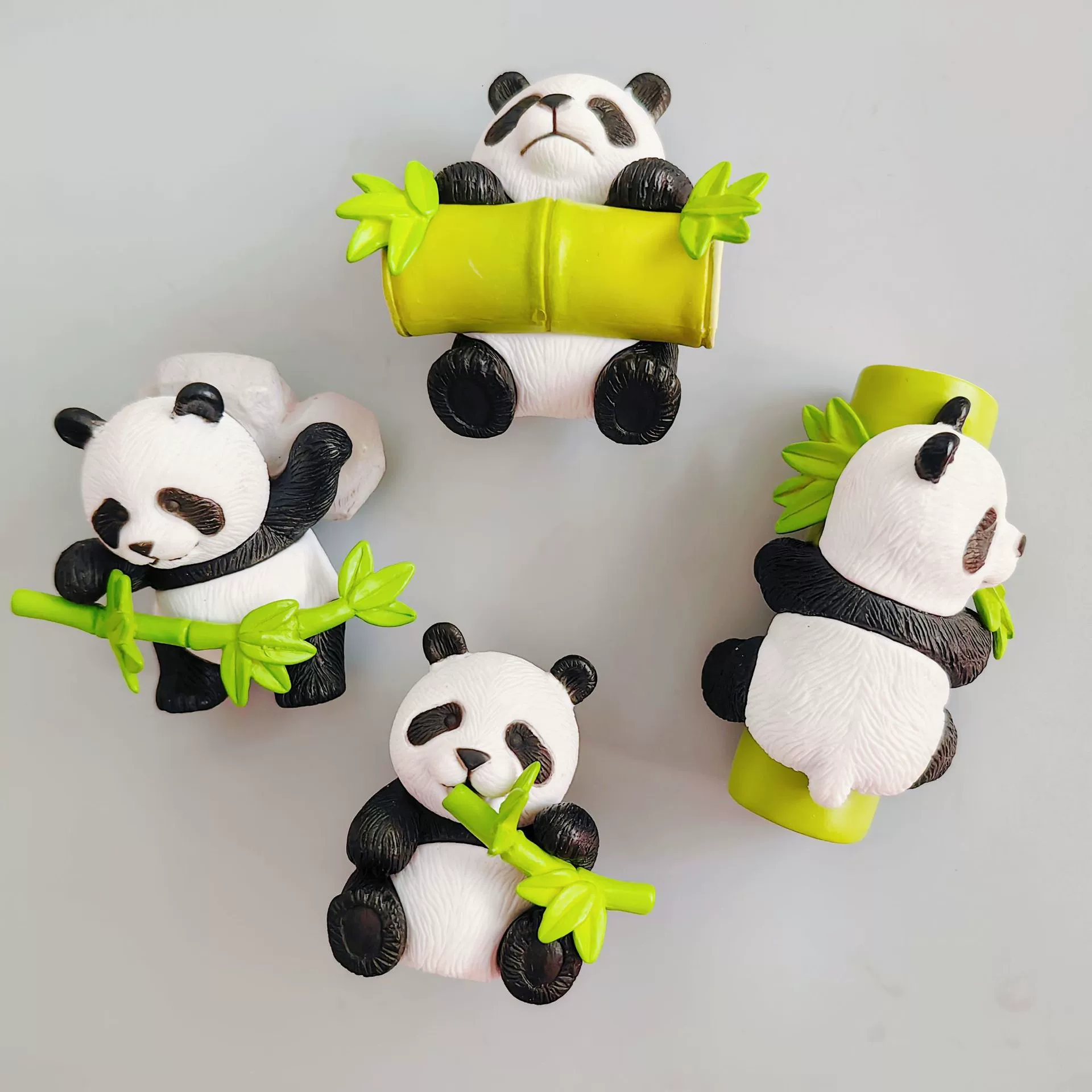 Three dimensional fridge magnet, magnetic souvenir, panda, 3D