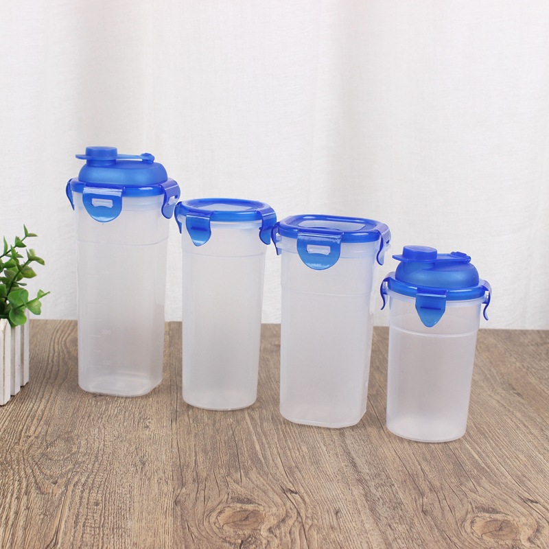 方圆形杨梅罐果汁杯带扣塑料旅行洗漱套装酒店用品包装杯可印logo