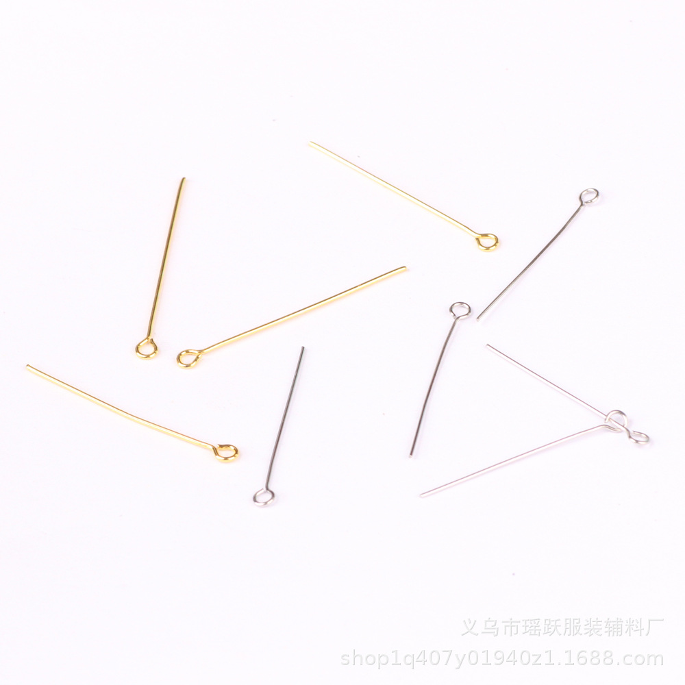 Stainless steel 9-shaped pin earring pendant connector pin earring handmade beading material earring accessories