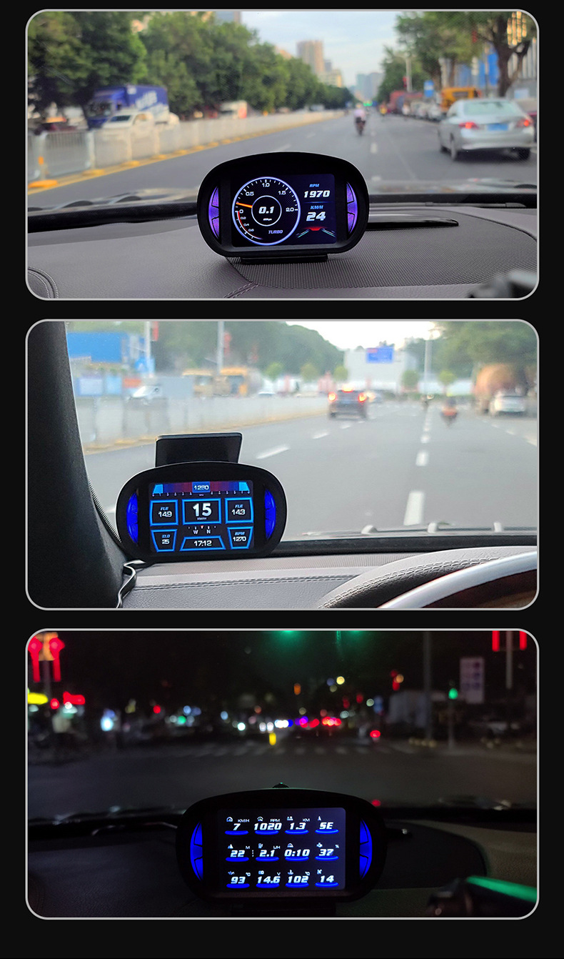 Hud Head-Up Display Car Lcd Code Meter Obd Car Display Multi-Function Hud Instrument Cross-Border Exclusive Supply